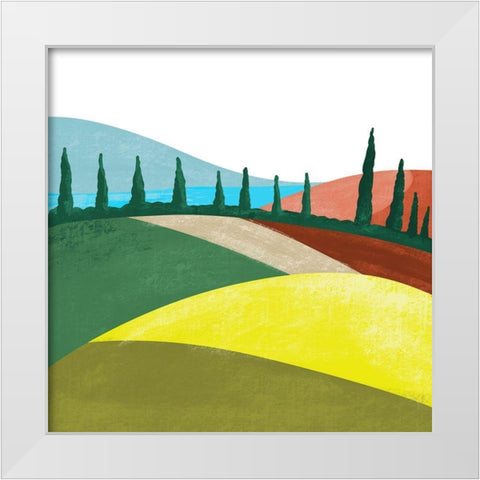 Illustrated Mediteranean II White Modern Wood Framed Art Print by Arctic Frame