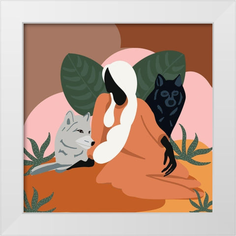 Mother Nature I White Modern Wood Framed Art Print by Arctic Frame