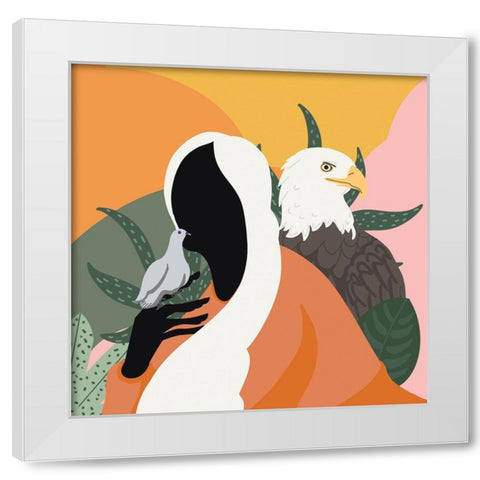 Mother Nature II White Modern Wood Framed Art Print by Arctic Frame