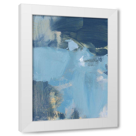 Rain I White Modern Wood Framed Art Print by Long, Christina