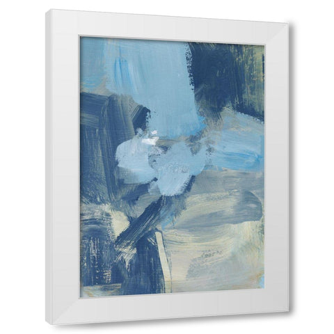 Rain II White Modern Wood Framed Art Print by Long, Christina