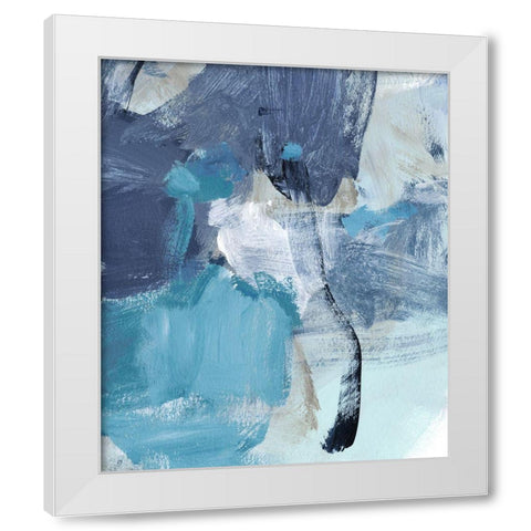 Swim I White Modern Wood Framed Art Print by Long, Christina