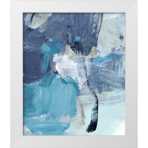 Swim I White Modern Wood Framed Art Print by Long, Christina