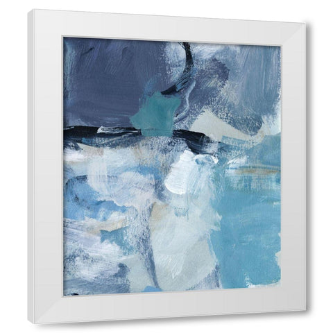 Swim II White Modern Wood Framed Art Print by Long, Christina