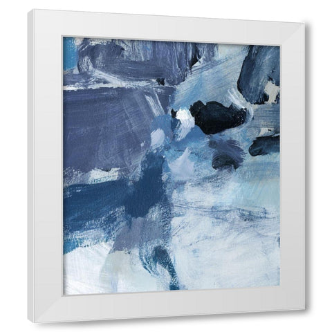 Swim III White Modern Wood Framed Art Print by Long, Christina