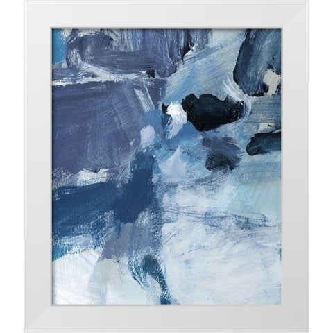 Swim III White Modern Wood Framed Art Print by Long, Christina