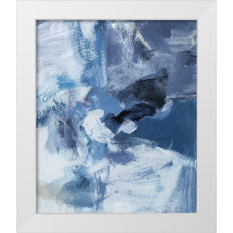 Swim IV White Modern Wood Framed Art Print by Long, Christina