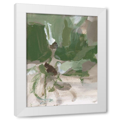 Green Tea II White Modern Wood Framed Art Print by Long, Christina