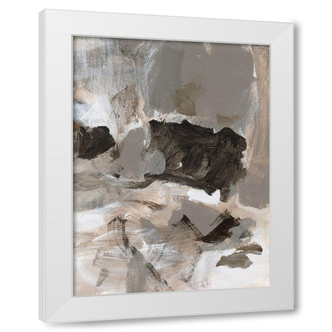 Mocha I White Modern Wood Framed Art Print by Long, Christina