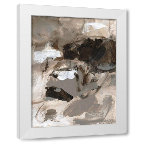 Mocha II White Modern Wood Framed Art Print by Long, Christina