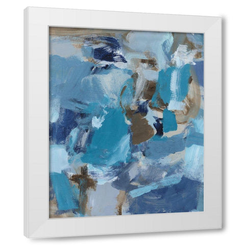 Dolphin I White Modern Wood Framed Art Print by Long, Christina