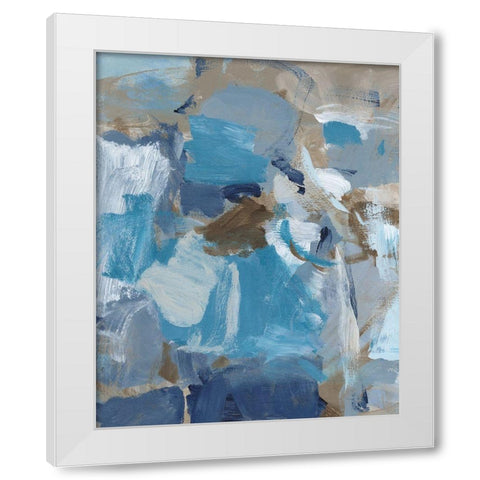 Dolphin II White Modern Wood Framed Art Print by Long, Christina