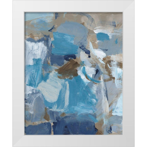 Dolphin II White Modern Wood Framed Art Print by Long, Christina