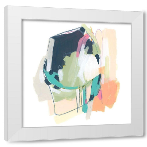 Full Circle Palette II White Modern Wood Framed Art Print by Vess, June Erica