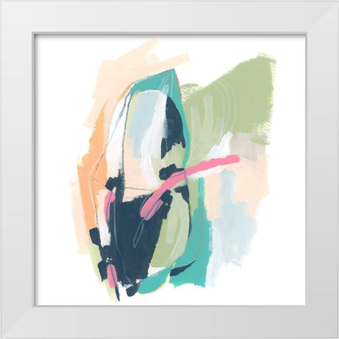 Full Circle Palette III White Modern Wood Framed Art Print by Vess, June Erica