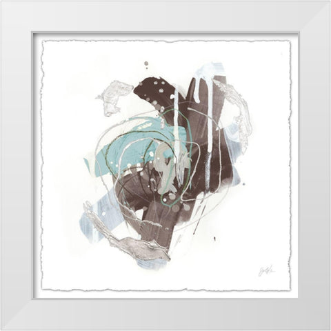 Tranquil Marks I White Modern Wood Framed Art Print by Vess, June Erica