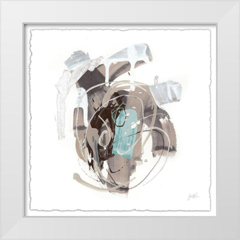 Tranquil Marks III White Modern Wood Framed Art Print by Vess, June Erica