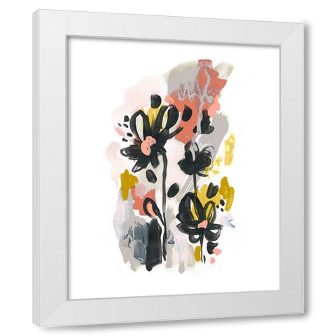 Gather Garden I White Modern Wood Framed Art Print by Vess, June Erica