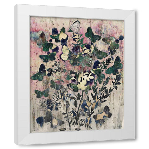 Celestial Butterflies I White Modern Wood Framed Art Print by Arbel, Lori