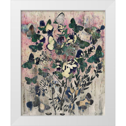 Celestial Butterflies I White Modern Wood Framed Art Print by Arbel, Lori