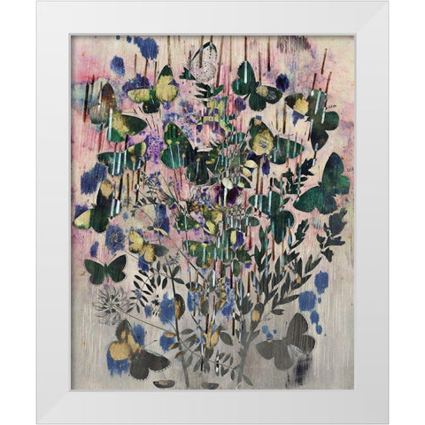 Celestial Butterflies II White Modern Wood Framed Art Print by Arbel, Lori