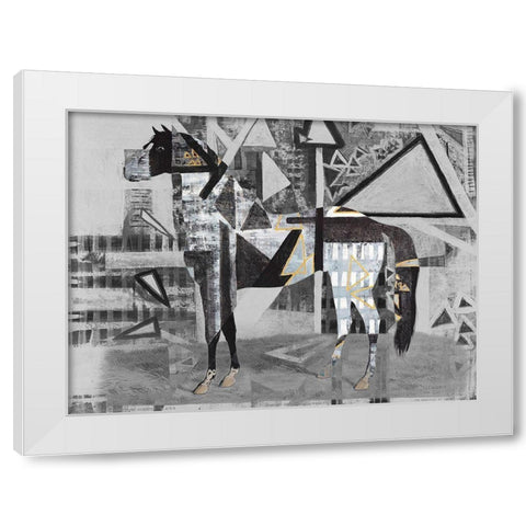 Gold Dust White Modern Wood Framed Art Print by Arbel, Lori