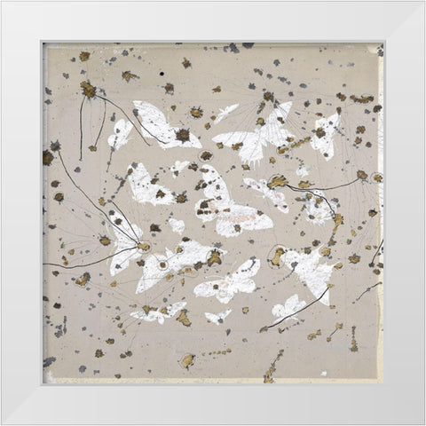 19th Century Butterfly Constellations II White Modern Wood Framed Art Print by Arbel, Lori