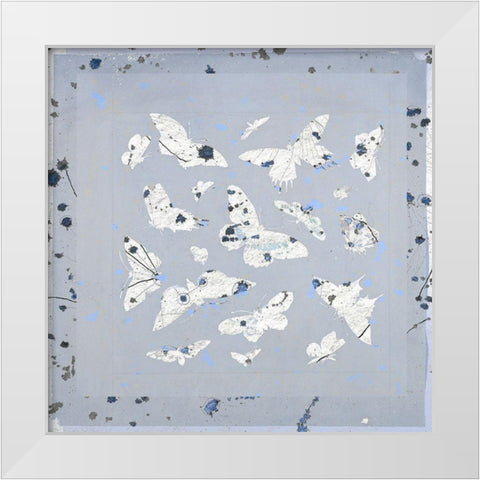 19th Century Butterfly Constellations in Blue III White Modern Wood Framed Art Print by Arbel, Lori