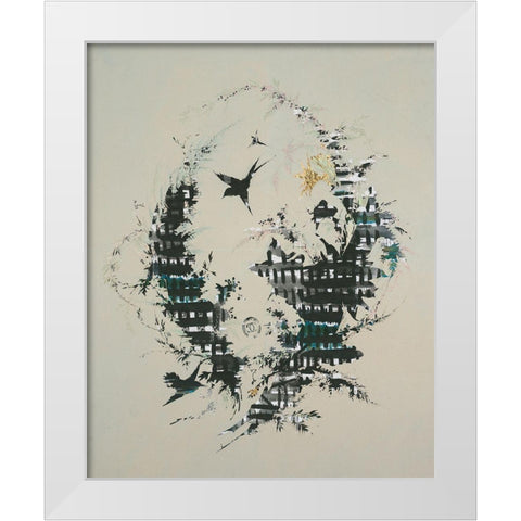 19th Century Design And Birds II White Modern Wood Framed Art Print by Arbel, Lori