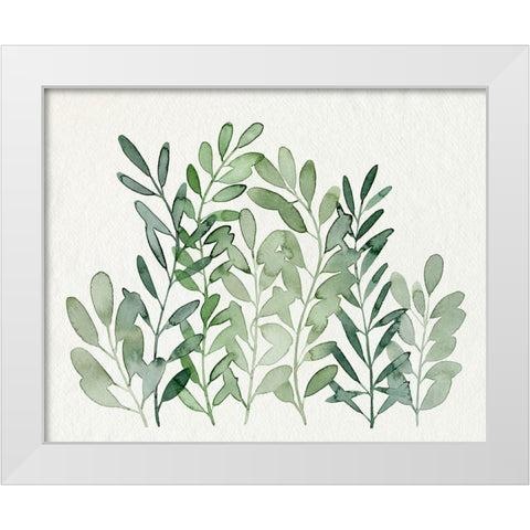 Foraged Greens II White Modern Wood Framed Art Print by Popp, Grace