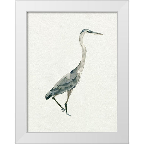 Saltwater Herons I White Modern Wood Framed Art Print by Caroline, Emma
