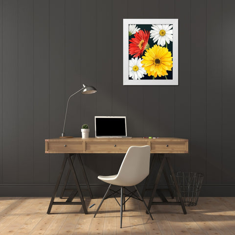 Gerbera Daisy II White Modern Wood Framed Art Print by Popp, Grace