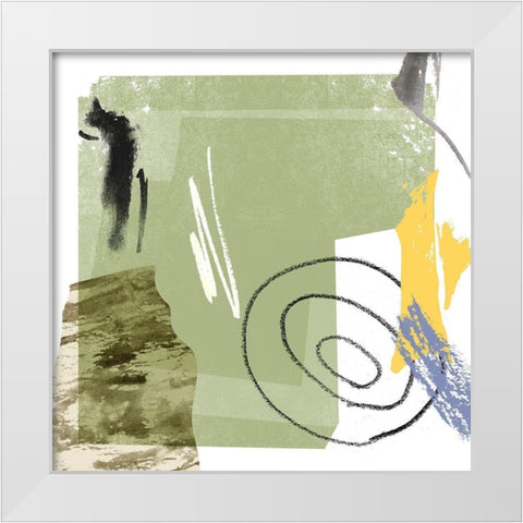 Abstract Swamp I White Modern Wood Framed Art Print by Wang, Melissa