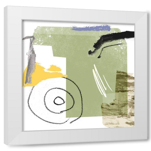 Abstract Swamp III White Modern Wood Framed Art Print by Wang, Melissa