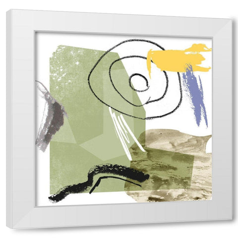 Abstract Swamp IV White Modern Wood Framed Art Print by Wang, Melissa