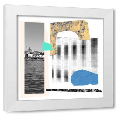 Ode to a Lake I White Modern Wood Framed Art Print by Wang, Melissa