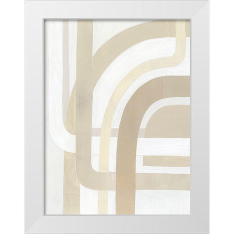 Loops And Weaves I White Modern Wood Framed Art Print by Popp, Grace