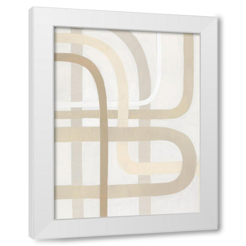 Loops And Weaves II White Modern Wood Framed Art Print by Popp, Grace