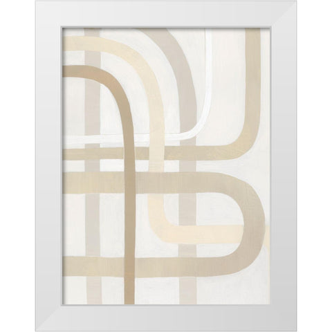 Loops And Weaves II White Modern Wood Framed Art Print by Popp, Grace