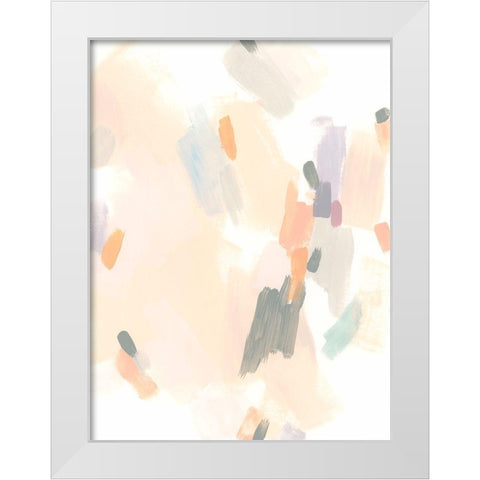 Cascade Rhythm II White Modern Wood Framed Art Print by Vess, June Erica