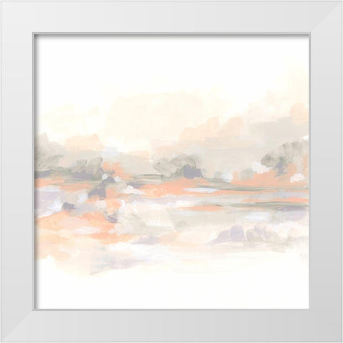 Blush Vista I White Modern Wood Framed Art Print by Vess, June Erica