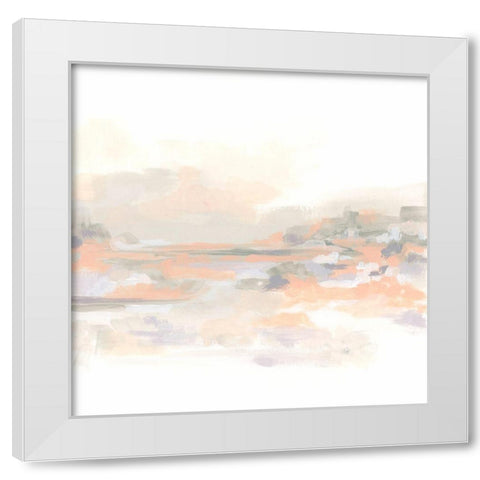 Blush Vista II White Modern Wood Framed Art Print by Vess, June Erica