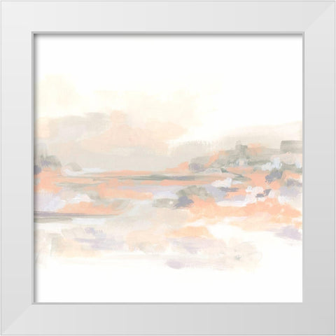 Blush Vista II White Modern Wood Framed Art Print by Vess, June Erica