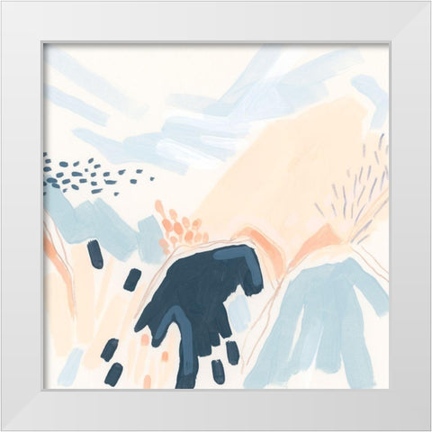 Abstract Fields I White Modern Wood Framed Art Print by Vess, June Erica