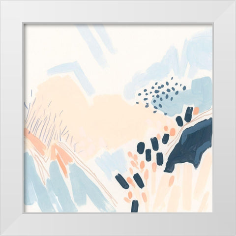 Abstract Fields IV White Modern Wood Framed Art Print by Vess, June Erica