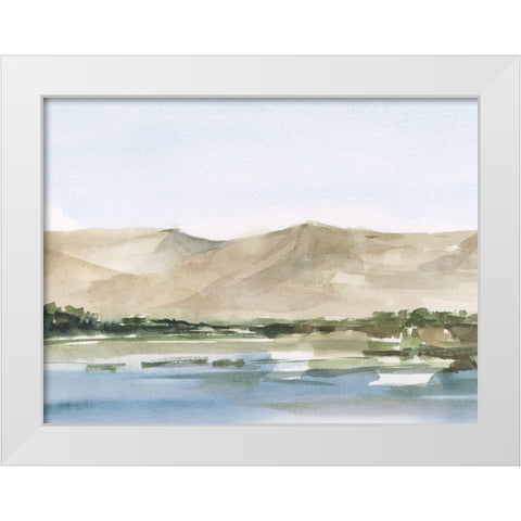 Desert Mountains I White Modern Wood Framed Art Print by Harper, Ethan