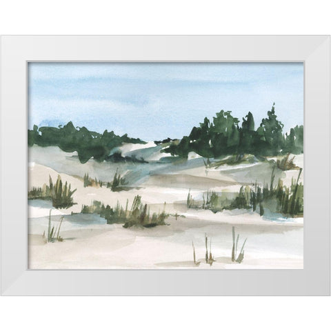 Watercolor Sand Dunes II White Modern Wood Framed Art Print by Harper, Ethan