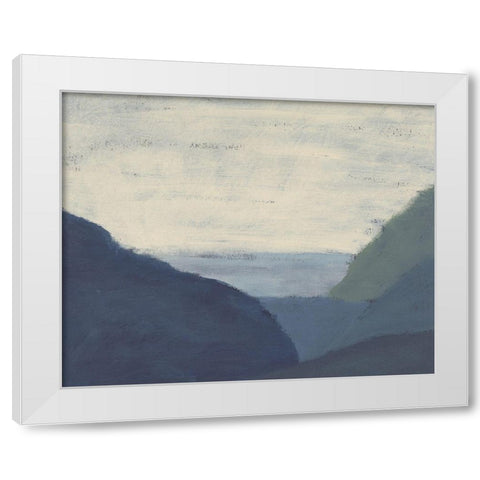 Muted Coast I White Modern Wood Framed Art Print by Moore, Regina