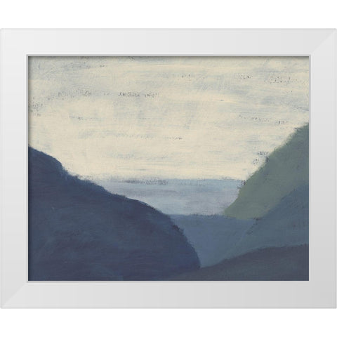 Muted Coast I White Modern Wood Framed Art Print by Moore, Regina