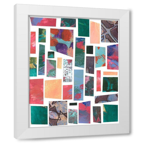 Broken Fragments II White Modern Wood Framed Art Print by Moore, Regina